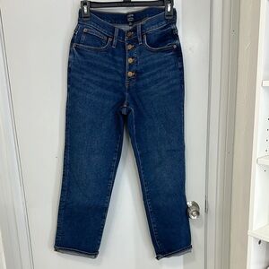 High-Waisted Dark Blue Jeans